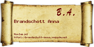 Brandschott Anna névjegykártya